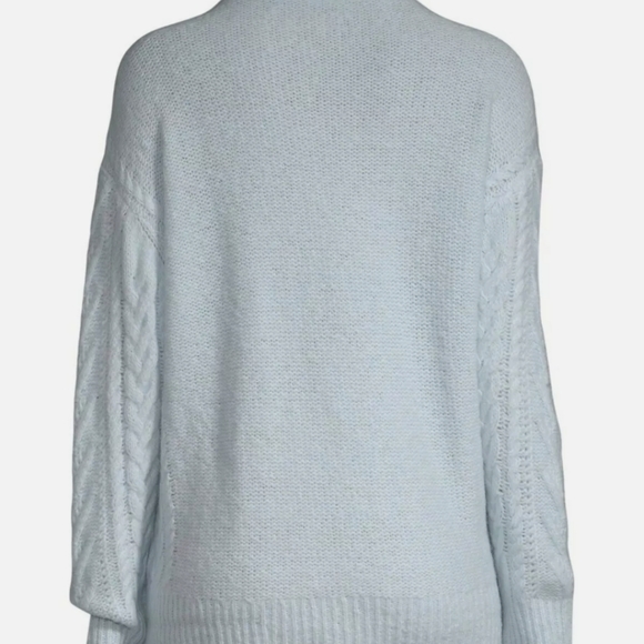 Light blue, alpaca blend sweater - Picture 3 of 8